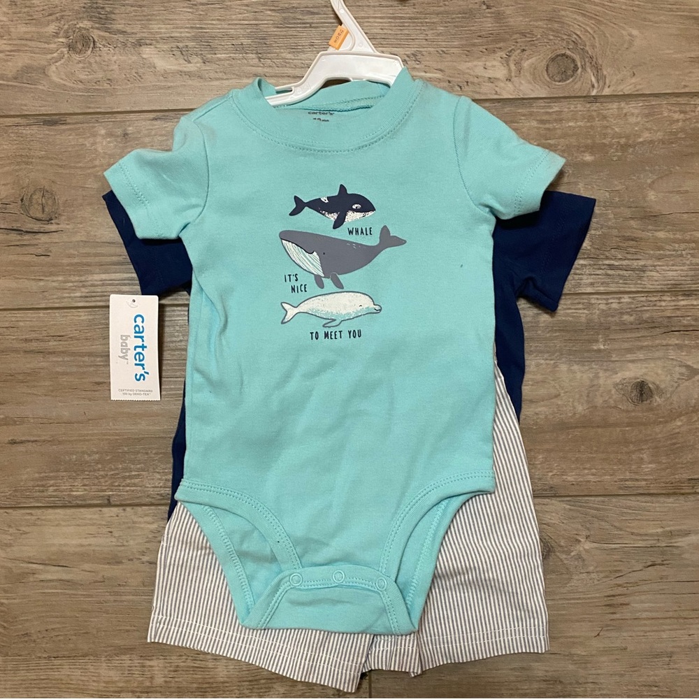 NWT Carters Whale Outfit Bundle